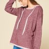 Oversized French Terry Hoodie: Comfy Long Sleeve Pullover