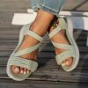 Best Seller-last Day Sale 50 Offwomens Beige Elastic Strap Comfort Sandals