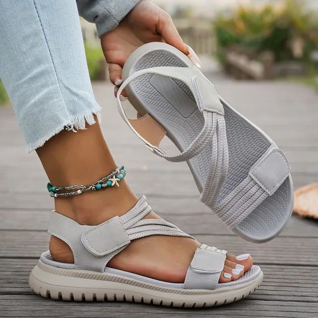 Best Seller-last Day Sale 50 Offwomens Beige Elastic Strap Comfort Sandals Best Seller-last Day Sale 50 Offwomens Beige Elastic Strap Comfort Sandals